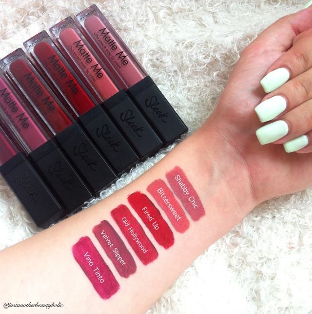 Swatches of the new shades